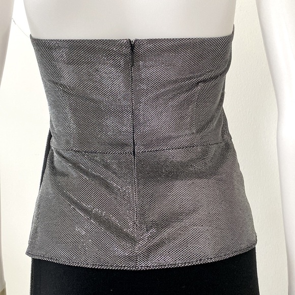 Ramy Brook Top Off Shoulder Black Silver New - Picture 8 of 9